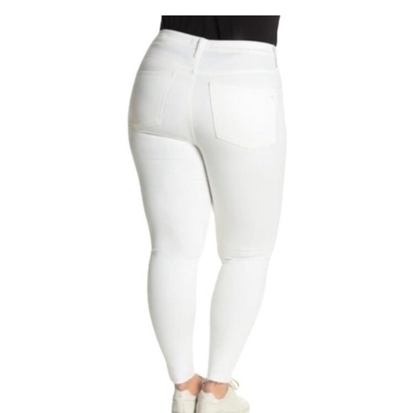 Madewell Button Fly Skinny Jeans White NWT 33 - Picture 2 of 8